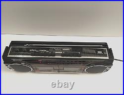 Vintage Black Sharp Boombox WQ 276 Stereo Radio Cassette Recorder Ghetto-Blaster