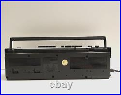 Vintage Black Sharp Boombox WQ 276 Stereo Radio Cassette Recorder Ghetto-Blaster