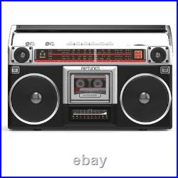 Vintage Bluetooth Boombox Cassette Player