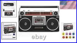 Vintage Bluetooth Boombox Cassette Player