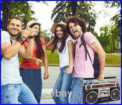 Vintage Bluetooth Boombox Cassette Player