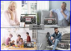 Vintage Bluetooth Boombox Cassette Player