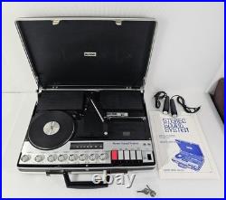 Vintage Bohsei Briefcase Stereo Sound System Model 6100, AM/FM, Cassette Phono