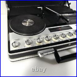 Vintage Bohsei Briefcase Stereo Sound System Model 6100, AM/FM, Cassette Phono