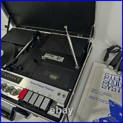 Vintage Bohsei Briefcase Stereo Sound System Model 6100, AM/FM, Cassette Phono