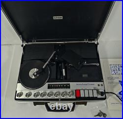 Vintage Bohsei Briefcase Stereo Sound System Model 6100, AM/FM, Cassette Phono