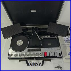 Vintage Bohsei Briefcase Stereo Sound System Model 6100, AM/FM, Cassette Phono