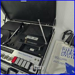 Vintage Bohsei Briefcase Stereo Sound System Model 6100, AM/FM, Cassette Phono