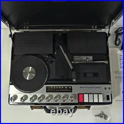 Vintage Bohsei Briefcase Stereo Sound System Model 6100, AM/FM, Cassette Phono
