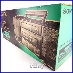 Vintage Boom Box SONY CFS-1055 Radio Cassette Player Recorder with Mega Bass NOS