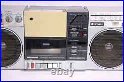 Vintage Boombox HITACHI TRK W1W Stereo Cassette Recorder Made In Japan