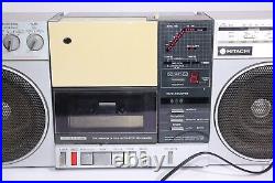 Vintage Boombox HITACHI TRK W1W Stereo Cassette Recorder Made In Japan