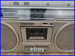 Vintage Boombox Sharp GF-5252 Ghetto Blaster AM/FM Radio Cassette Recorder