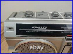 Vintage Boombox Sharp GF-5252 Ghetto Blaster AM/FM Radio Cassette Recorder