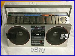 Vintage Boombox Sony Cfs-99 Am/fm Stereo Cassette Recorder Radio