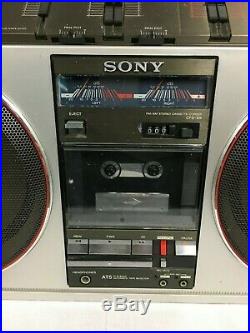 Vintage Boombox Sony Cfs-99 Am/fm Stereo Cassette Recorder Radio
