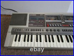 Vintage Casio CK-500 Boombox Keyboard AM/FM Radio Double Cassette Recorder