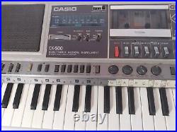 Vintage Casio CK-500 Boombox Keyboard AM/FM Radio Double Cassette Recorder-Works