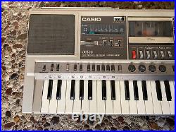 Vintage Casio CK-500 Keyboard AM/FM Radio Boombox with Double Cassette Recorder