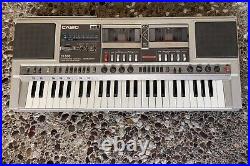 Vintage Casio CK-500 Keyboard AM/FM Radio Boombox with Double Cassette Recorder
