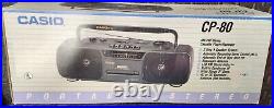 Vintage Casio CP-80 Boombox Portable Stereo Radio Cassette Recorder New In Box