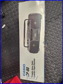 Vintage Casio CP-80 Boombox Portable Stereo Radio Cassette Recorder New In Box