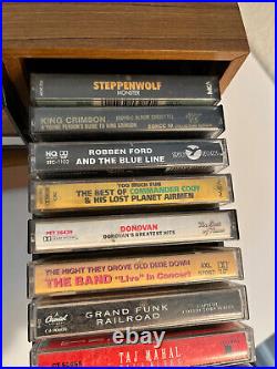 Vintage Cassette Tape Collection (69) With Storage Cases CLASSIC ROCK EX