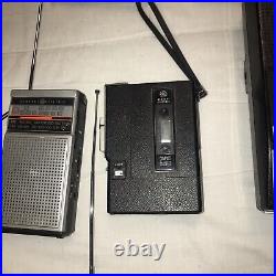 Vintage Cassette players, recorders, am/fm radio, walkie-talkie, CD player