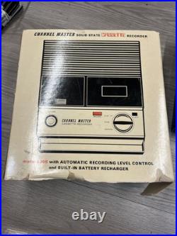 Vintage Channel Master Cassette Tape Player Recorder 6308 Tested Japan Box Mic Vintage Channel Master Cassette Tape Player Recorder 6308 Tested Japan Box Mic