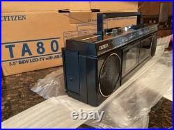 Vintage Citizen TA80-0A LCD TV/Stereo/Radio Cassette Tape Recorder1988MINT