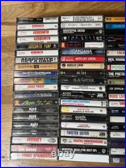 Vintage Classic Rock Cassette Lot of 80 Ozzy Sabbath Grateful Dead Kiss AC/DC