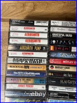 Vintage Classic Rock Cassette Lot of 80 Ozzy Sabbath Grateful Dead Kiss AC/DC