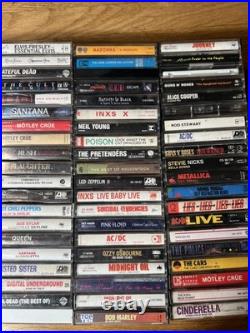 Vintage Classic Rock Cassette Lot of 80 Ozzy Sabbath Grateful Dead Kiss AC/DC