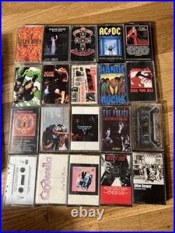 Vintage Classic Rock Cassette Lot of 80 Ozzy Sabbath Grateful Dead Kiss AC/DC