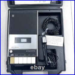 Vintage Concord Model F-60 Cassette Tape Recorder With Microphone Manual & Case Vintage Concord Model F-60 Cassette Tape Recorder With Microphone Manual & Case