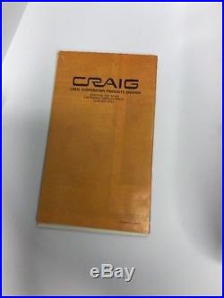 Vintage Craig cassette recorder With speakers microphone manual box Model 2707