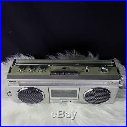Vintage Crown CSC-925F BoomBox Mini Ghettoblaster Rare Cassette Recorder Japan