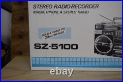 Vintage Crown Japan SZ-5100 Boombox Radio Double Cassette 100W 5-Band Stereo EQ Vintage Crown Japan SZ-5100 Boombox Radio Double Cassette 100W 5-Band Stereo EQ