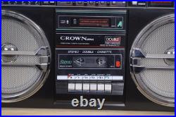 Vintage Crown Japan SZ-5100 Boombox Radio Double Cassette 100W 5-Band Stereo EQ Vintage Crown Japan SZ-5100 Boombox Radio Double Cassette 100W 5-Band Stereo EQ