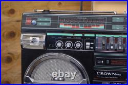 Vintage Crown Japan SZ-5100 Boombox Radio Double Cassette 100W 5-Band Stereo EQ Vintage Crown Japan SZ-5100 Boombox Radio Double Cassette 100W 5-Band Stereo EQ