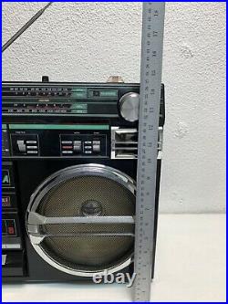 Vintage Crown SZ-5100SS Boombox Double Cassette Player Recorder Multiband Radio