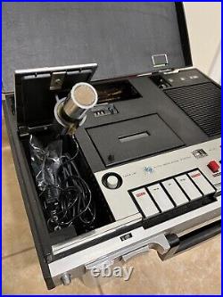 Vintage CrownCorder Cassette Recorder In a Brief Case With Timer Function(Rare)