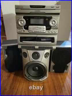 Vintage Emerson 3 Compact Dis /Dual Cassette Recorder Player With Two