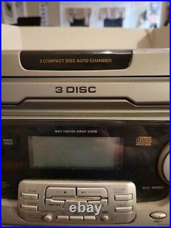 Vintage Emerson 3 Compact Dis /Dual Cassette Recorder Player With Two