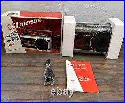 Vintage Emerson AM FM Cassette Recorder Radio Player Model K3663 New Old Stock