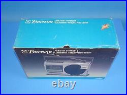 Vintage Emerson AM/FM Portable Cassette Player Recorder Radio K3662 NOS