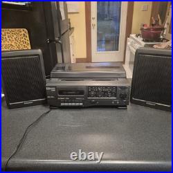 Vintage Emerson AS2609 Black AM/FM Cassette Player & Recorder With Speakers