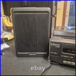 Vintage Emerson AS2609 Black AM/FM Cassette Player & Recorder With Speakers Vintage Emerson AS2609 Black AM/FM Cassette Player & Recorder With Speakers