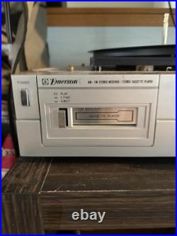 Vintage Emerson M2404 AM/FM Stereo Receiver Turntable Cassette Player