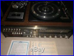 Vintage Emerson Turn Table AM/FM Stereo Receiver 8 Track and Cassette Recorder
